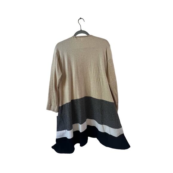 Olive and Oak Tan, Grey, Black and White Open Front Cardigan Medium - Picture 4 of 4